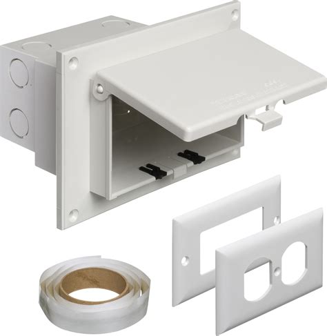 recessed junction box wall|arlington recessed outdoor outlet box.